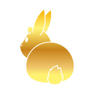 rabbit back icon, gradient style