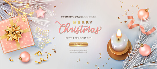 Christmas and New Year Sale Banner