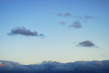 空　雲　夕暮れ　素材