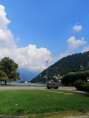 Lake View And Blue Sky