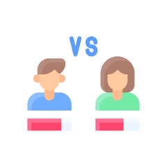 elections related boy and girl with voting summary box vector in flat style,