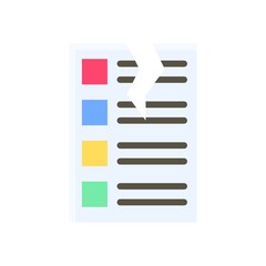 election related written text on crack vote page with boxes vector in flat style,