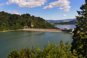 Water dam on Lake Czorsztyn