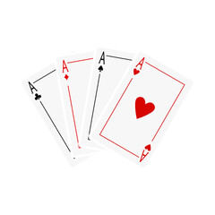Set Of Four Card Icons
