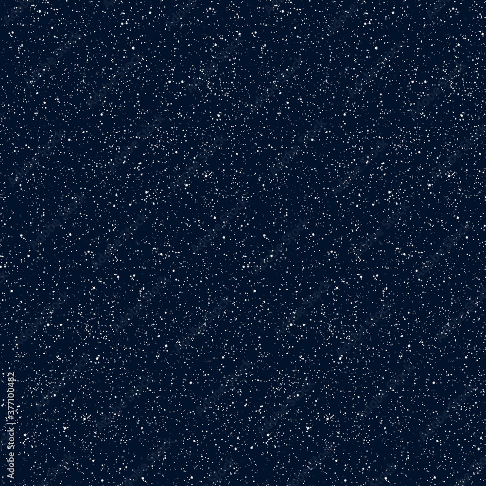 Wall mural seamless repeating pattern of the starry sky