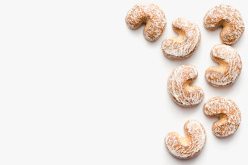 gingerbread on white background, confectionery, bakery products