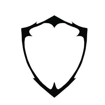 Shield and emblem on a white background, vector illustration