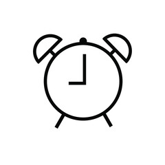 alarm clock icon on legs, vector illustration