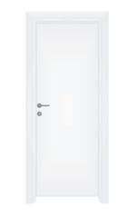 White home door. vector illustration