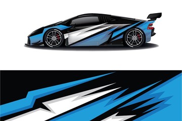 Obraz premium Sports car wrapping decal design