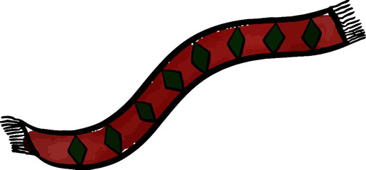 Naklejka premium colorful hand drawn scarf