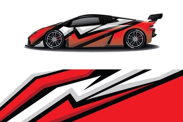 Obraz premium Sports car wrapping decal design