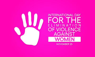 Vector illustration on the theme of International day for the Elimination of Violence against Women observed each year on November 25th across the globe.