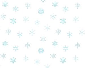 水彩風の雪の結晶の背景／パターン／かわいい／パステルカラー／冬／クリスマス／テクスチャ