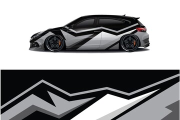 Sports car wrapping decal design
