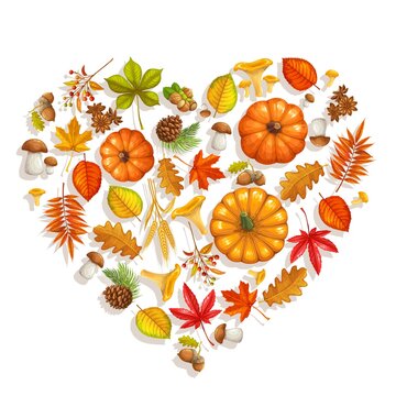 Fall banner with autumn foliage