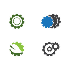 Set Gear Logo Template vector icon
