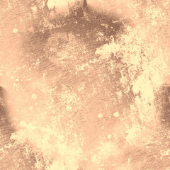Beige Distress Grunge Wall. Ancient Dirty Brush 