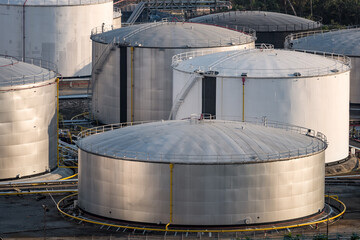 Natural Oil and Gas storage tanks and in Petrochemical industrial plant