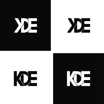kde letter original monogram logo design