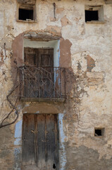 Abandoned house in the village of Rodellar. Natural Park of the Mountains and Canyons of Guara. Huesca. Aragon. Spain.