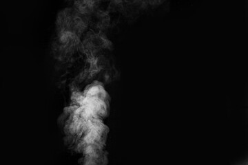 Figured smoke on a dark background. Abstract background, design element, for overlay on pictures