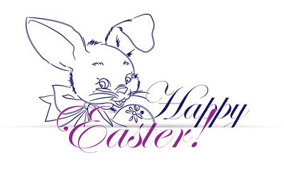 Obraz na płótnie Canvas Colorful Happy Easter greeting card