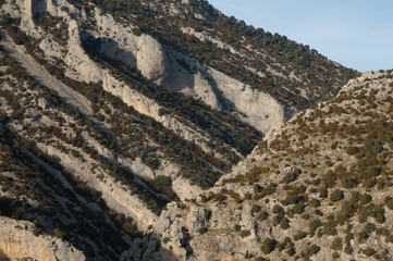 Mascun ravine in the Natural Park of the Mountains and Canyons of Guara. Huesca. Aragon. Spain.