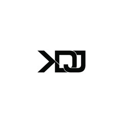 kdj letter original monogram logo design
