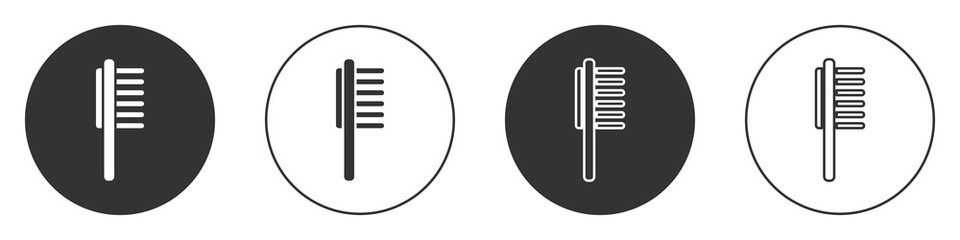Black Pets vial medical icon isolated on white background. Prescription medicine for animal. Circle button. Vector.