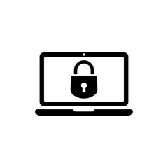 security laptop, protection icon. One of set web icons.