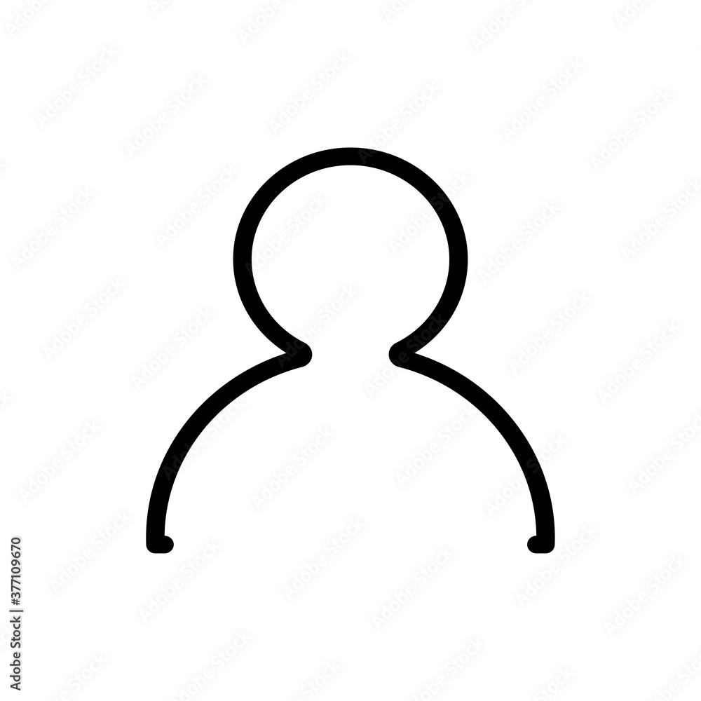 Poster user, linear icon. one of a set of linear web icon