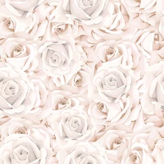 Acrylic prints Roses elegant floral seamless pattern
