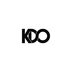 kdo letter original monogram logo design