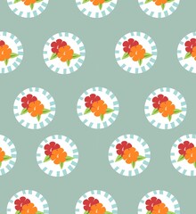 Floral pattern, texture with flowers. Vector illustration