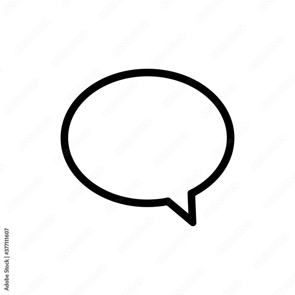 Poster chat, linear icon. one of a set of linear web icon