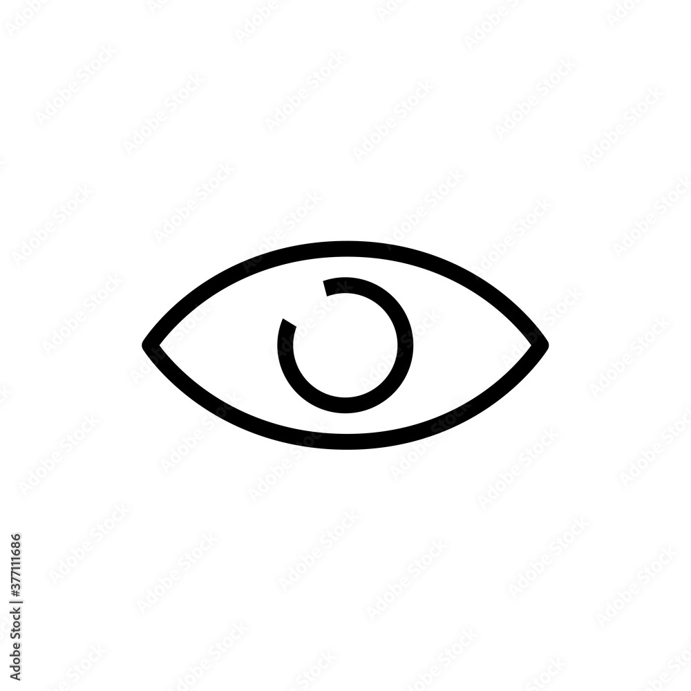 Poster eye, linear icon. one of a set of linear web icons.