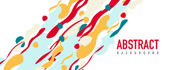 Trendy liquid style shapes abstract design, dynamic vector background for placards, brochures, posters, web landing pages, covers or banners