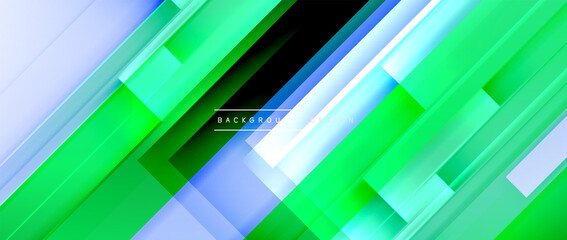 Dynamic lines on fluid color gradient. Trendy geometric abstract background for your text, logo or graphics