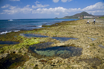 Taiwan Pingtung Kenting Chuanfan Shiqun Reef coast