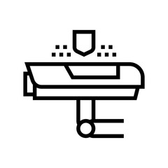cctv video camera line icon vector. cctv video camera sign. isolated contour symbol black illustration