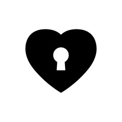 heart, lock love icon. One of set web icon