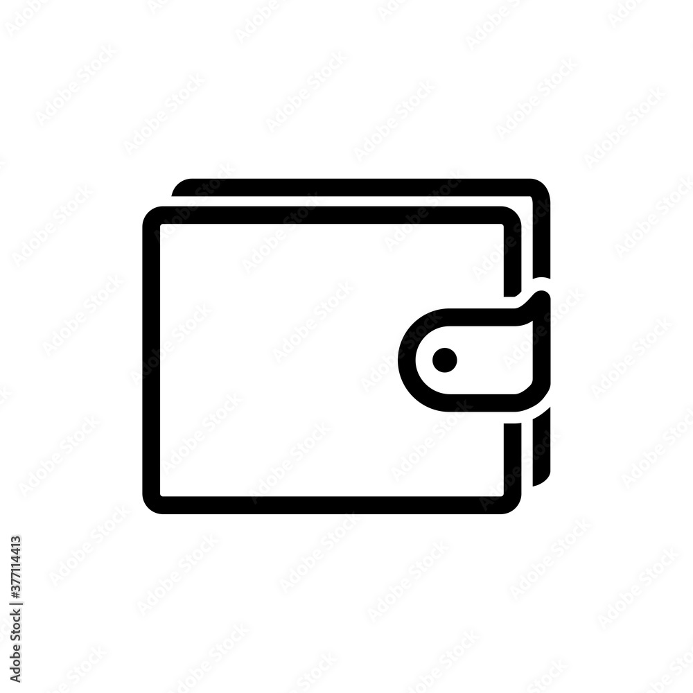 Poster purse, linear icon. one of a set of linear web icon