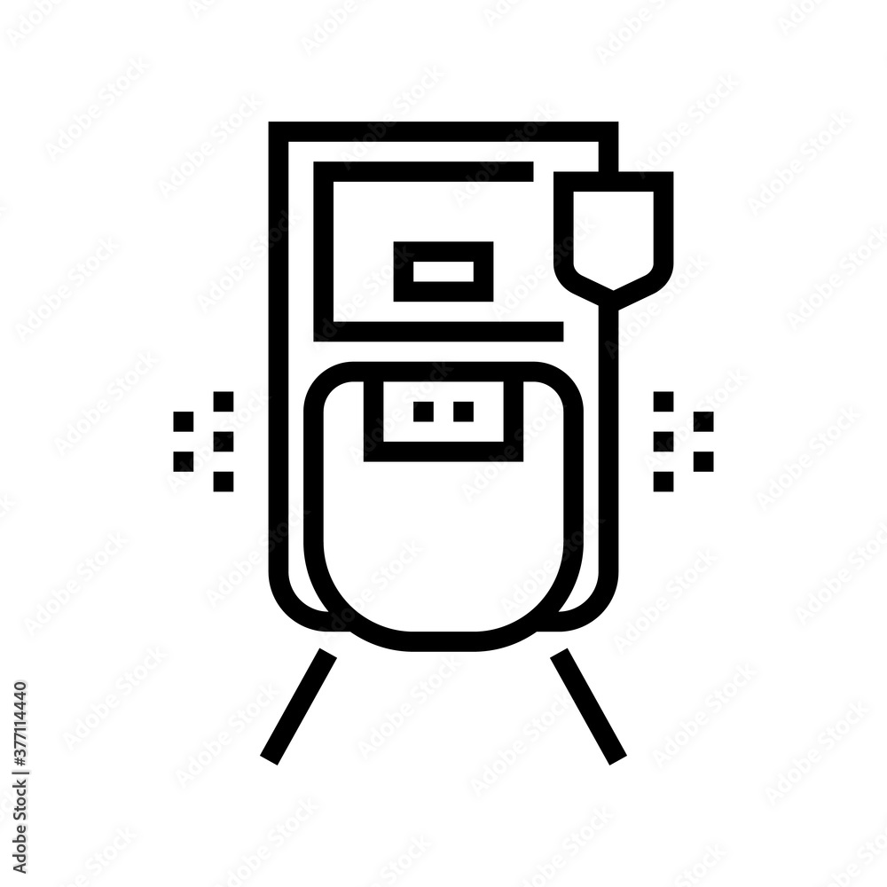 Poster motion sensor line icon vector. motion sensor sign. isolated contour symbol black illustration