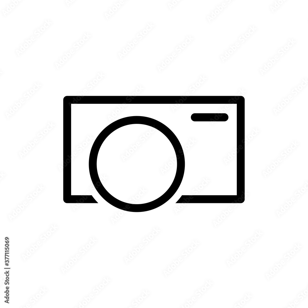 Aufkleber camera, linear icon. one of a set of linear web icon