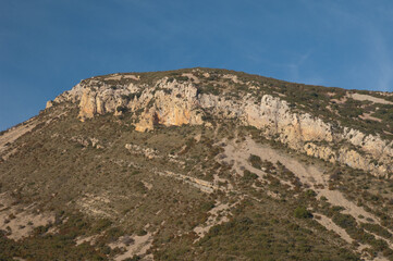 Cliff in the Natural Park of the Mountains and Canyons of Guara. Huesca. Aragon. Spain.