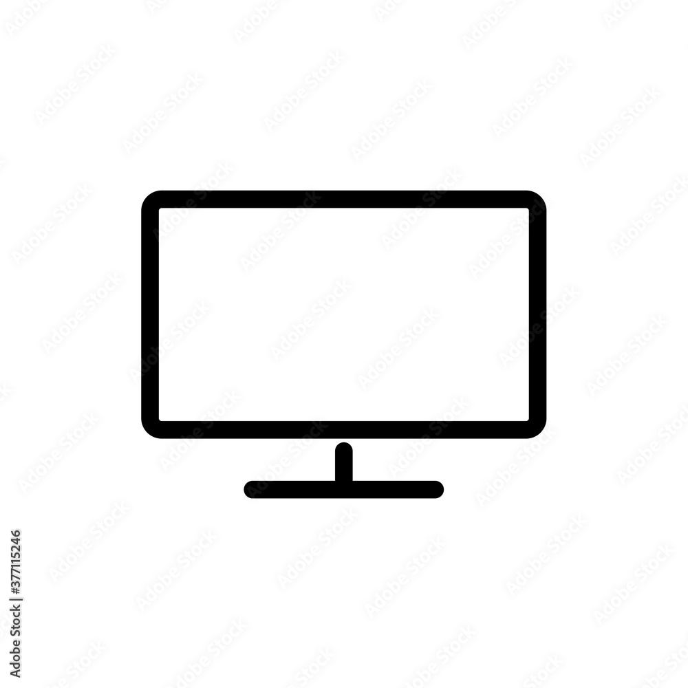 Poster monitor, linear icon. one of a set of linear web icon