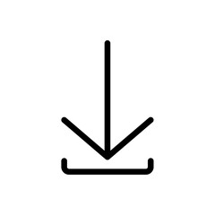 Download, linear icon. One of a set of linear web icon