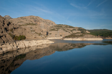 Reservoir of Vadiello in the Guatizalema river. Natural Park of the Mountains and Canyons of Guara. Huesca. Spain.