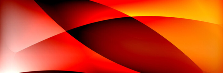 Obraz premium Fluid gradient neon color waves, vector abstract background